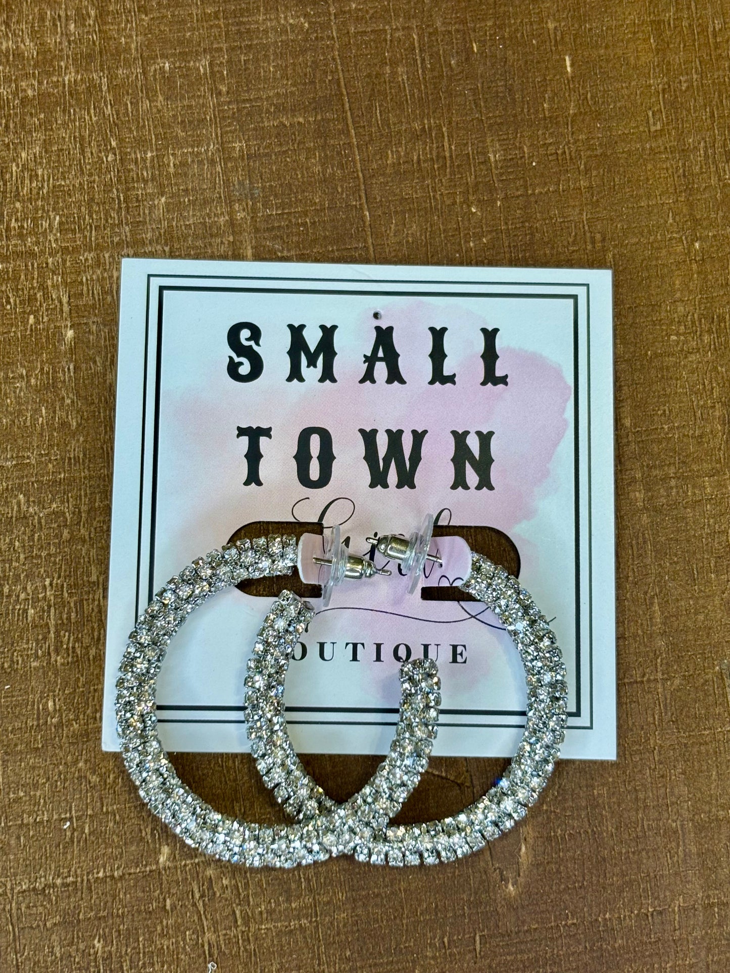 Rhinestone Hoop Earrings