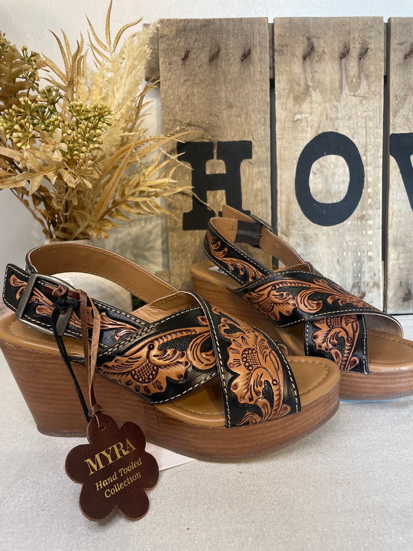 Hand Tooled Sandals
