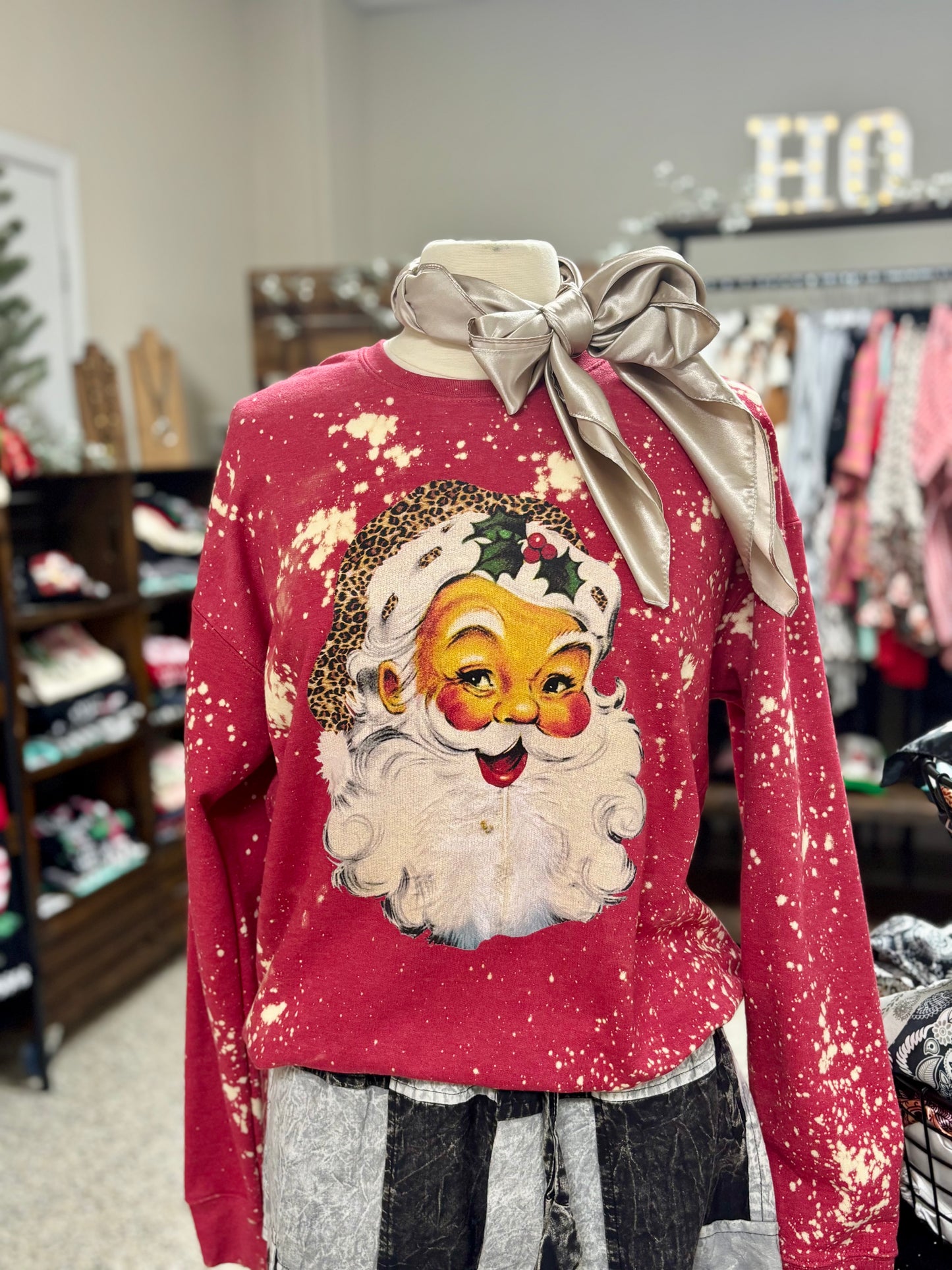 Vintage Santa Bleached Sweatshirt