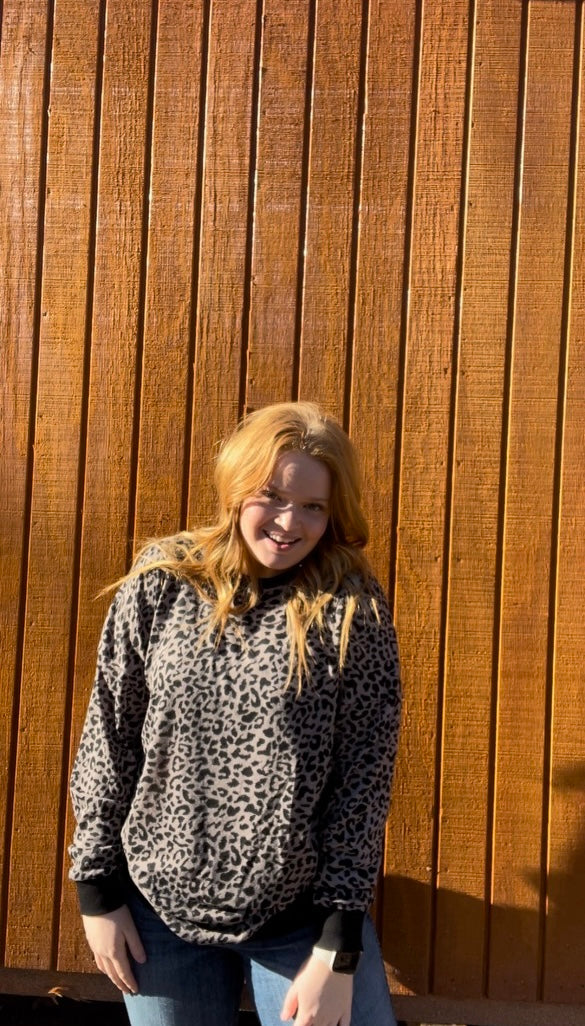 Grey Cheetah Long sleeve