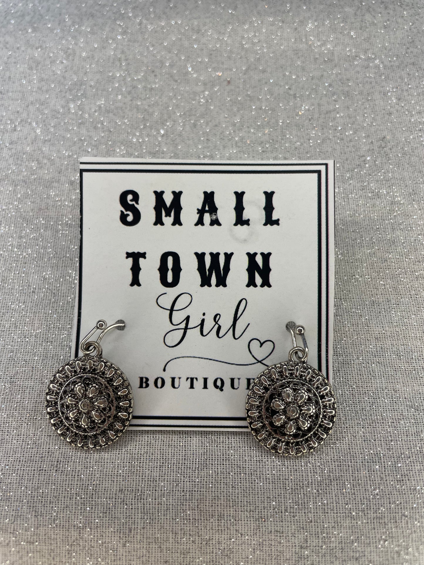 Floral Silver Earrings