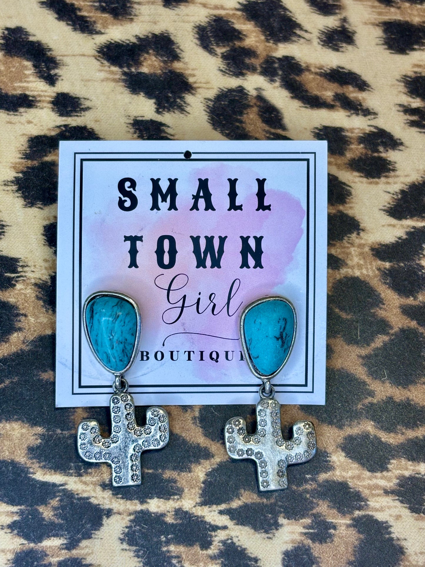 Turquoise Cactus Earrings
