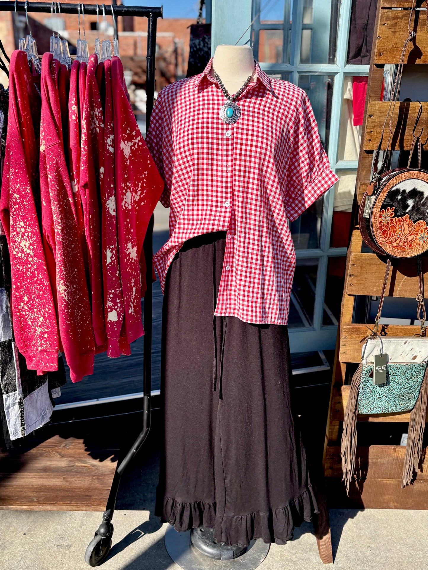 Black Ruffled Wide Leg Pants