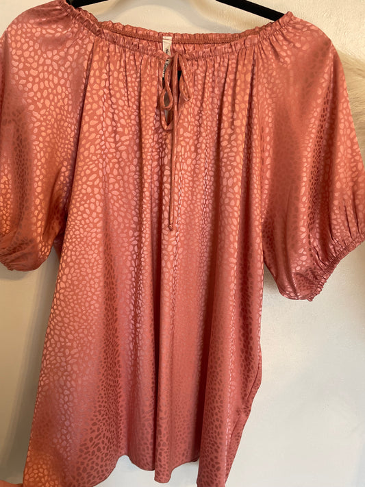 SALE | Pink Silk Top | SMALL