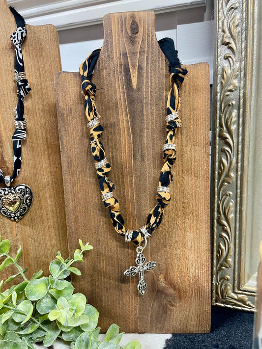 Leopard Bandanna Necklace