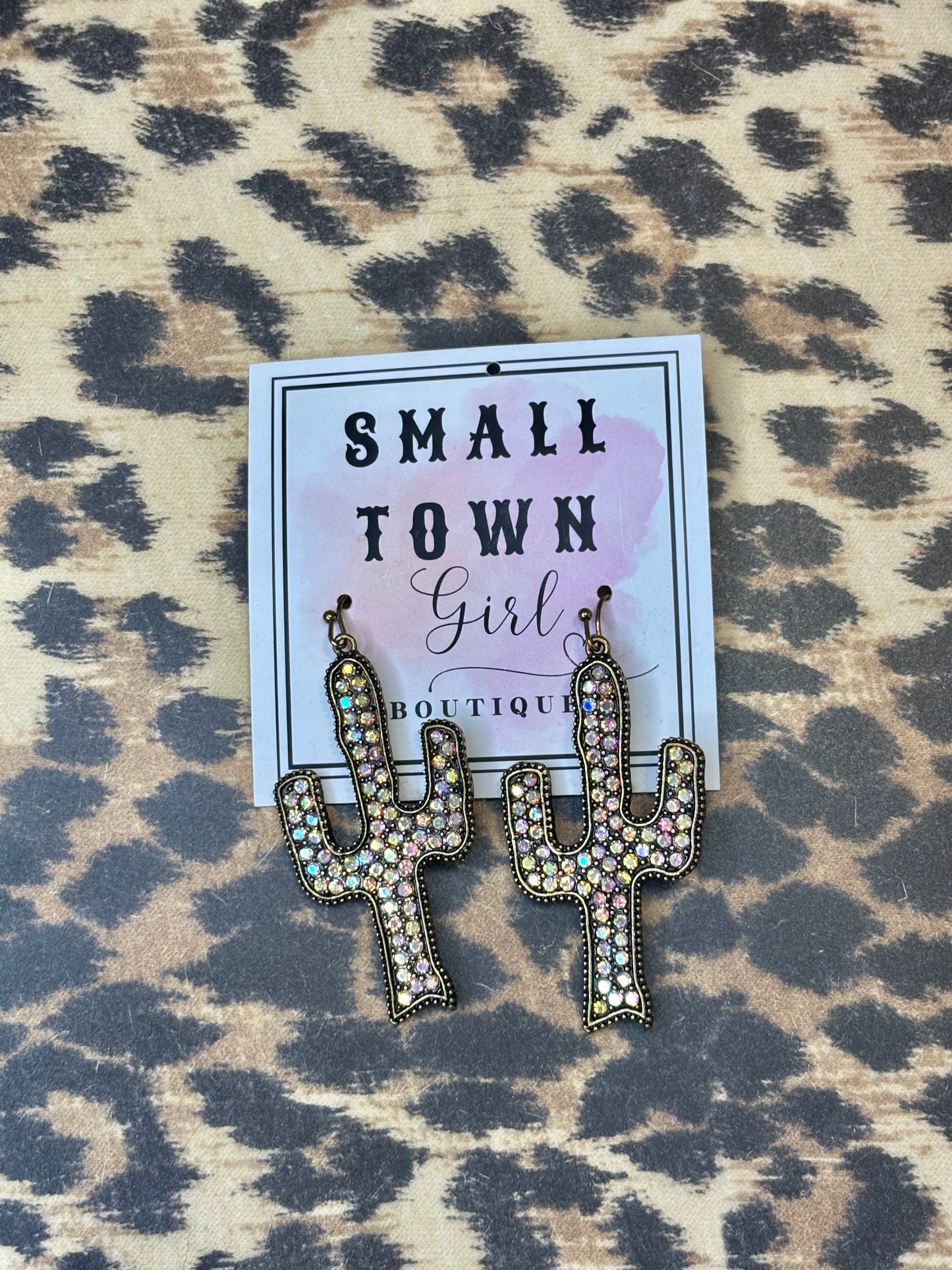 Copper Rhinestone Earrings