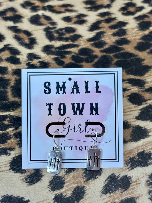 Three Crosses Earrings