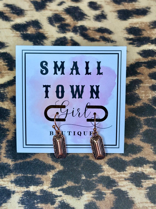 Copper Simple Earrings