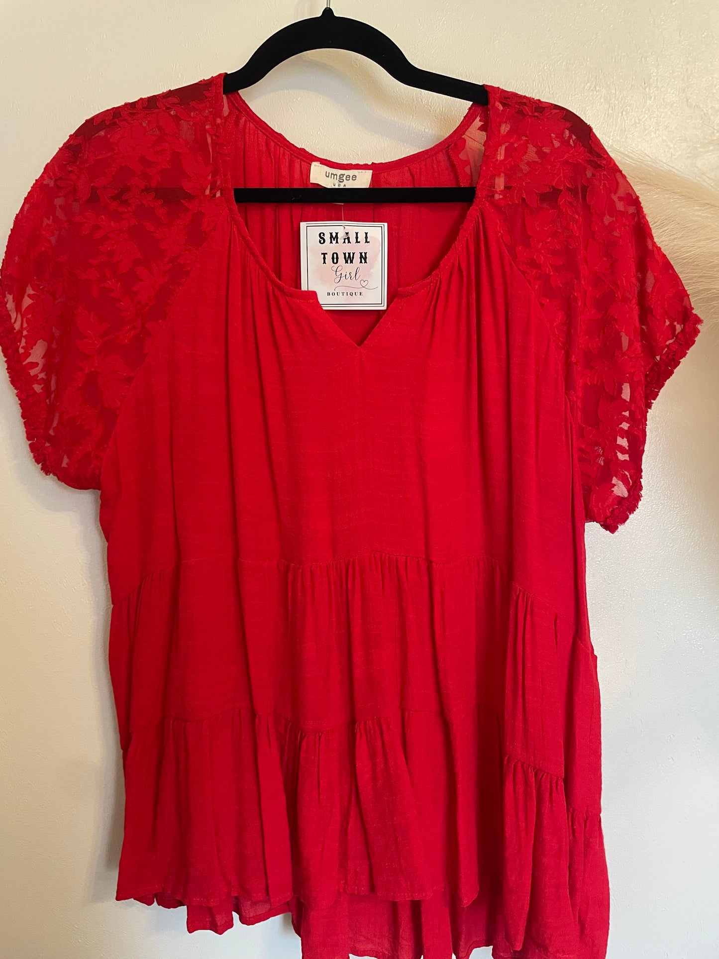 SALE | Red Blouse | LARGE