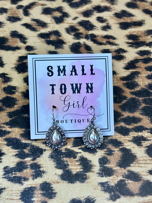 Teardrop Silver Earrings