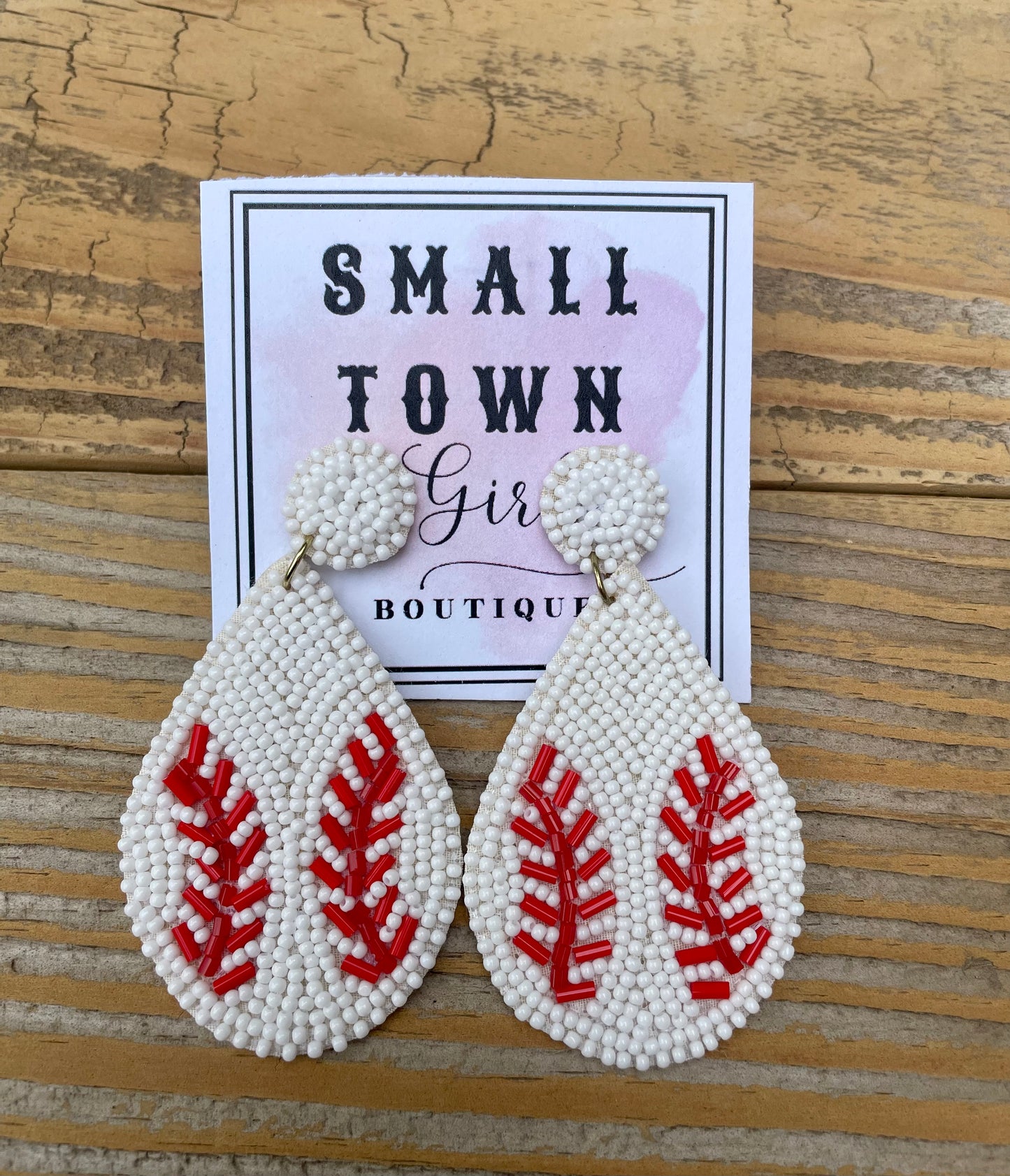 Baseball Teardrop Earrings