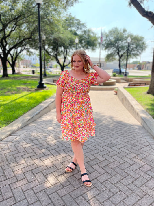 The Pop of Floral Dress