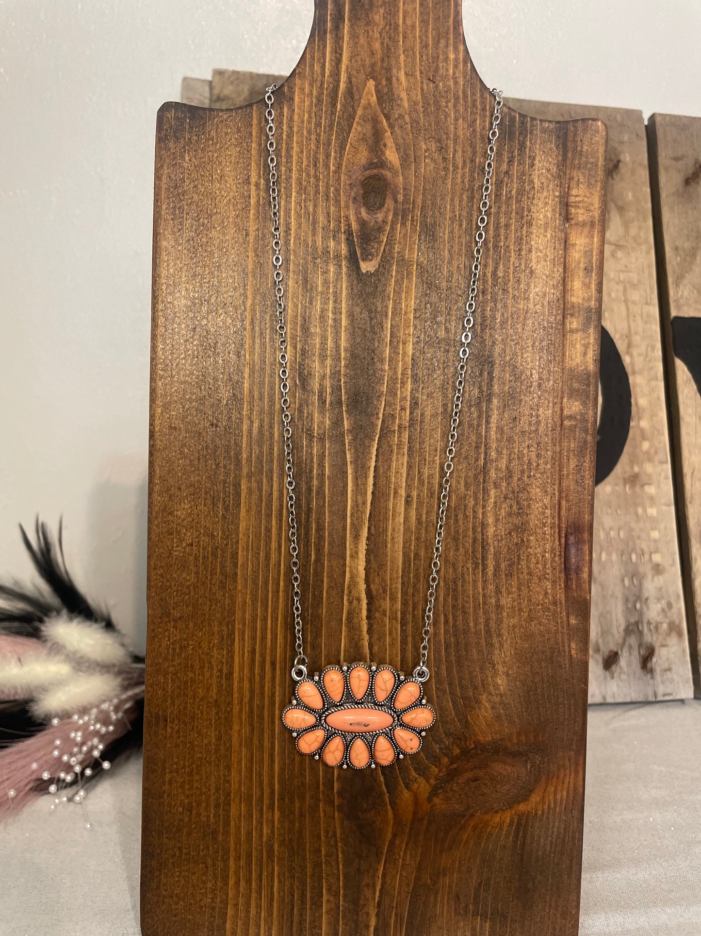 Peach Western Necklace