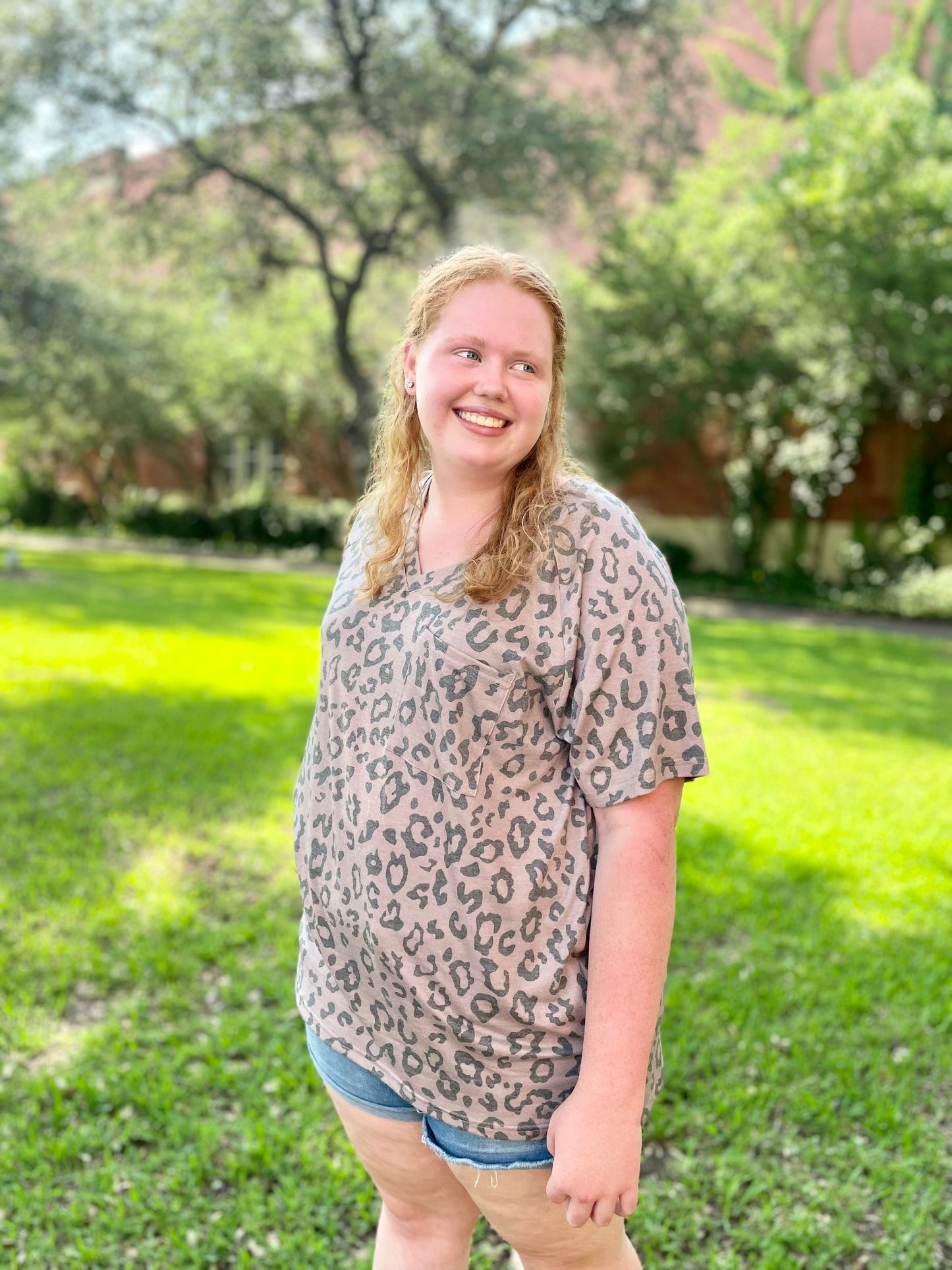 Leopard Top with Pocket