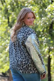 Leopard Sequin Jacket