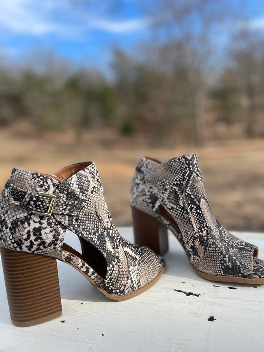 Snake print Booties