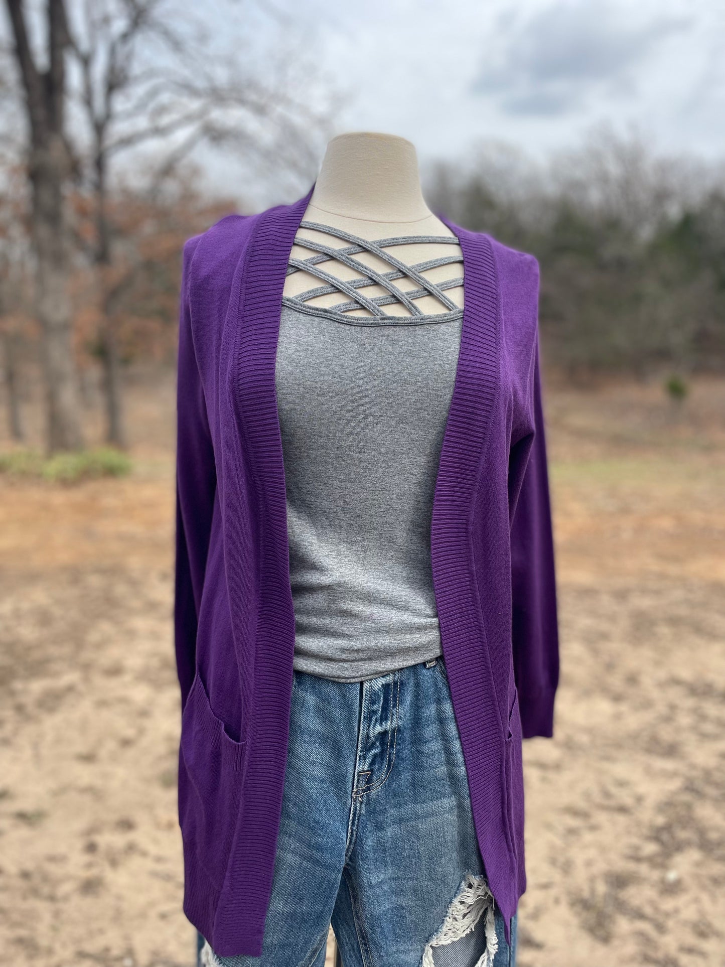 Purple Cardigan