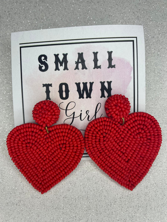 Beaded Red Heart (smaller)