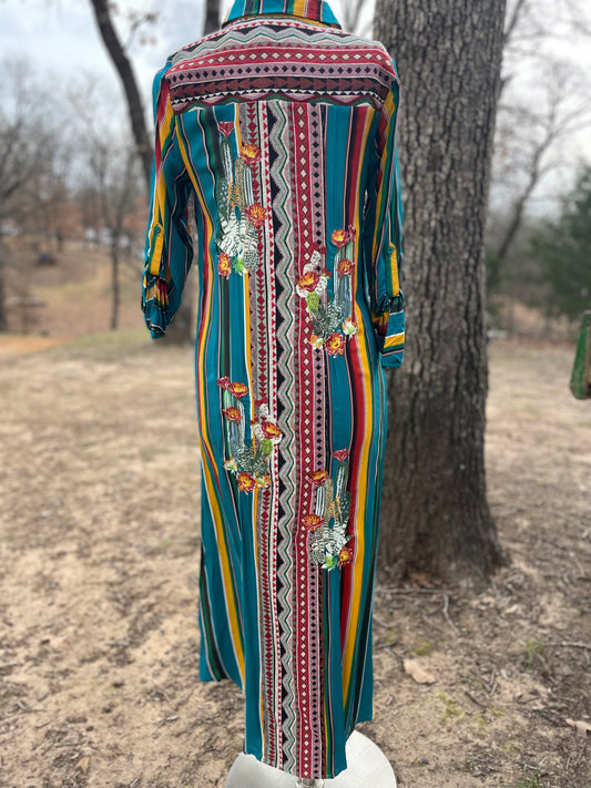 Embroidered Cactus Dress