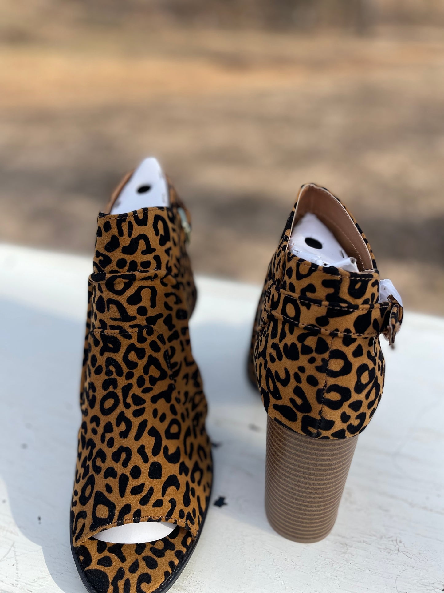 Camel Leopard Booties