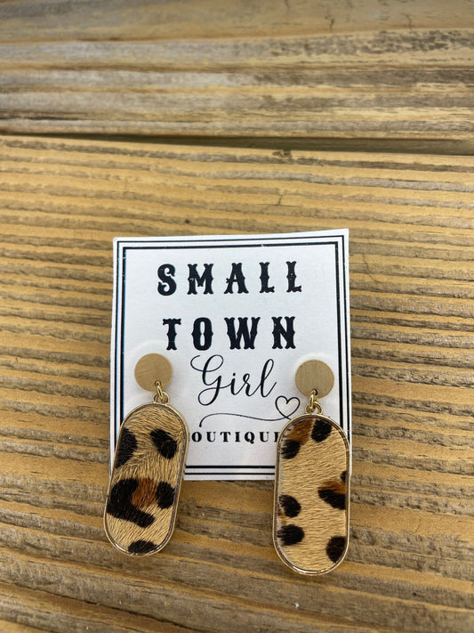 The Simple Leopard Earrings