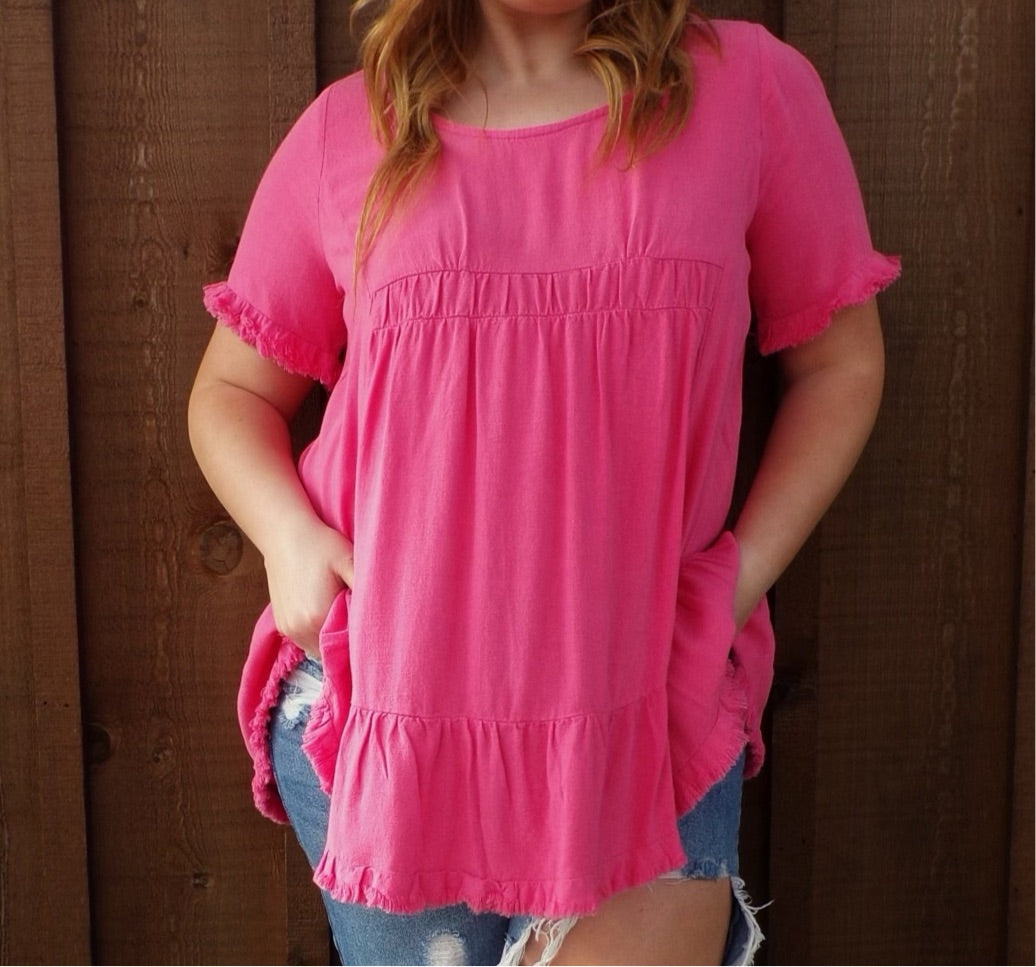 Pink Flowy Top